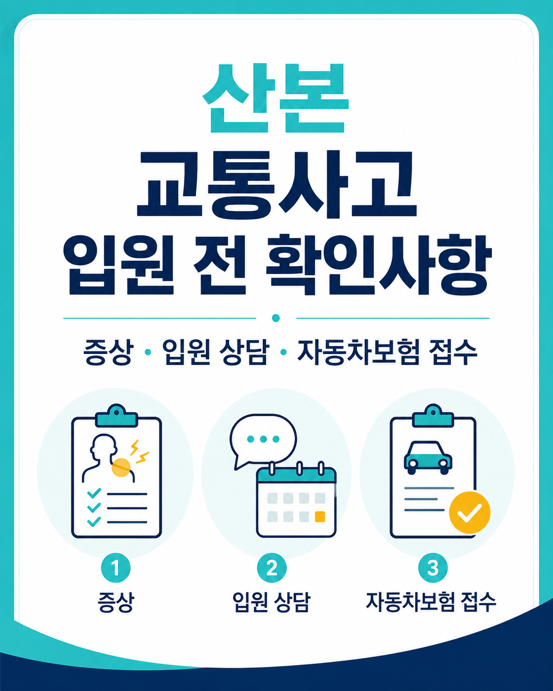 산본 교통사고 병원 입원 전 확인사항: 증상, 입원 상담, 자동차보험 접수