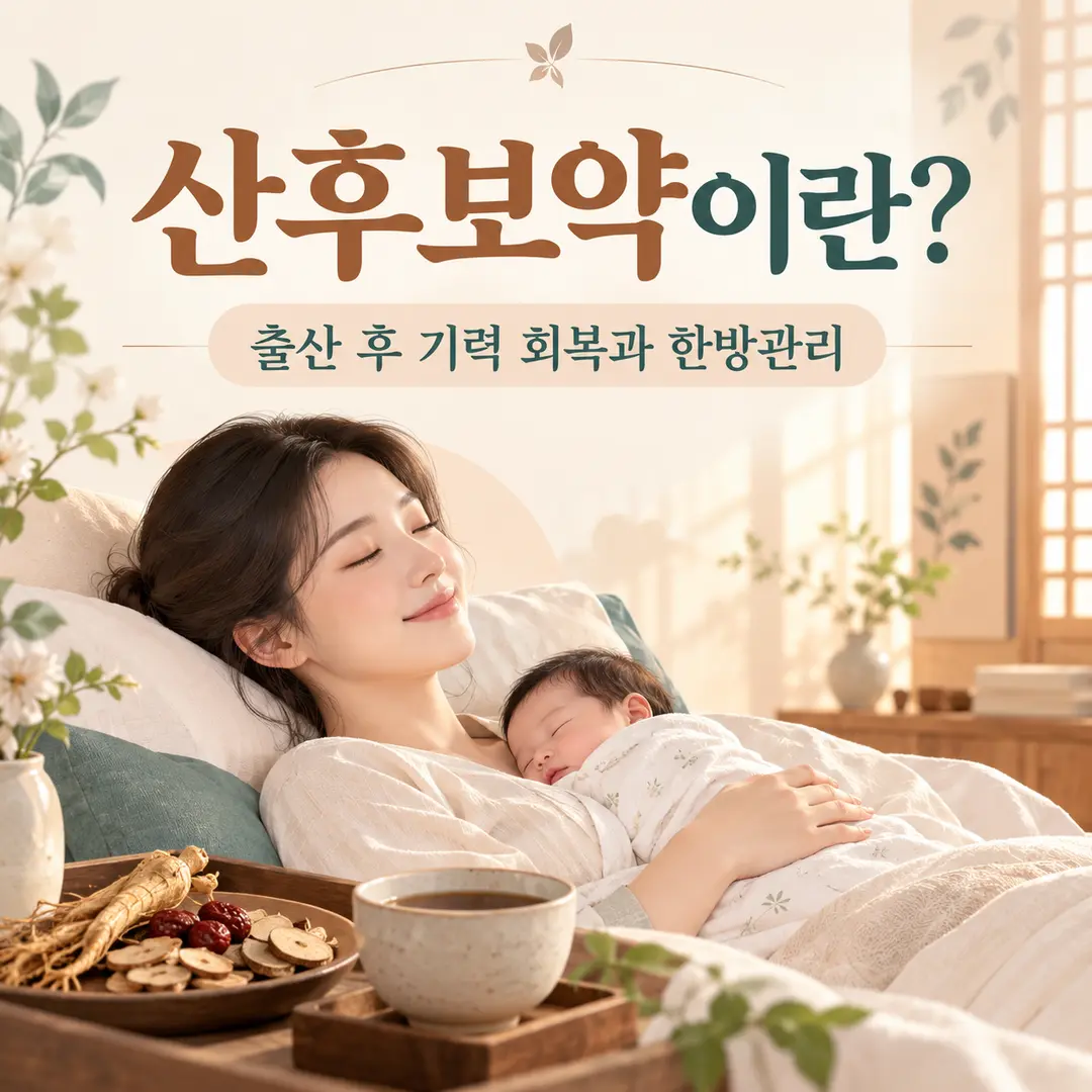 산후보약이란 출산 후 기력 회복과 한방관리를 설명하는 도담한의원 카드뉴스