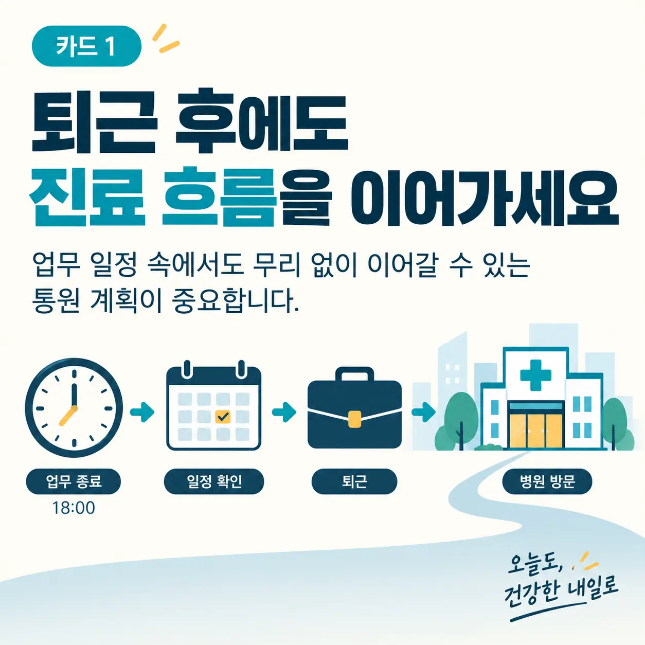 산본 교통사고 야간진료 직장인 통원 계획 카드뉴스