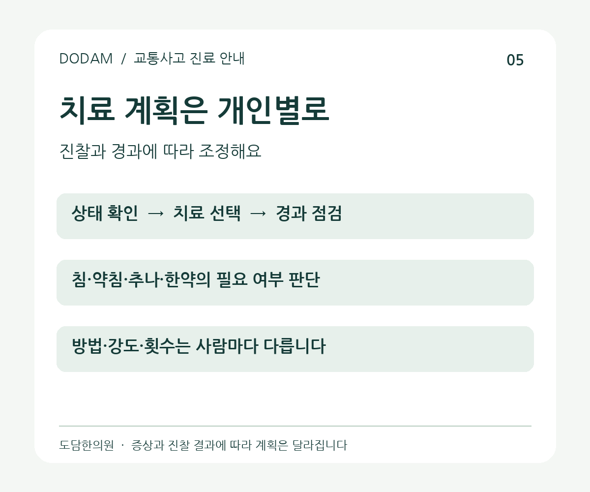 교통사고 후 손저림 개인별 치료 선택과 경과 점검